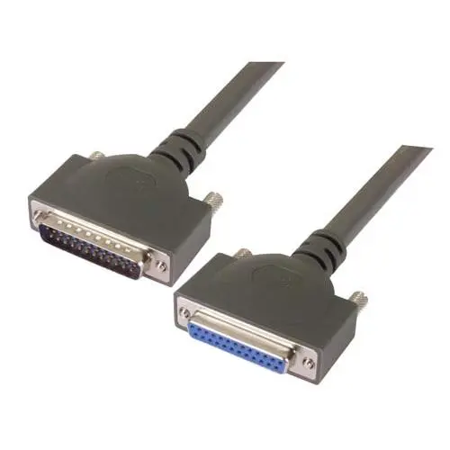 Produktfoto 1 von L-Com Kabel assembliert / DB25-Stecker Stecker / DB25-Stecker Buchse Polyvinylchlorid, Pantone 445C, RoHS