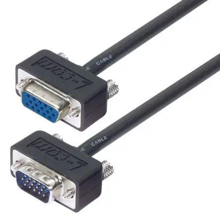 Produktfoto 1 von L-Com CTL3VGAMF-T VGA-Kabel A D-Sub, 15-polig / Stecker B VGA / Buchse, 5 ft Polyvinylchlorid Schwarz