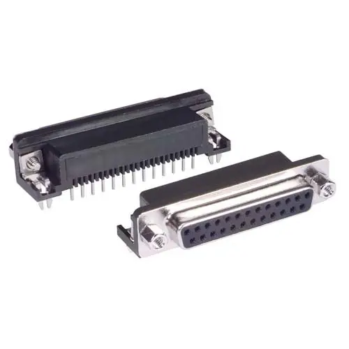 Produktfoto 1 von L-Com SD25 D-Sub-Steckverbinder 3DB gewinkelt, 25-polig 2.77 mm Raster, Schraubanschlussklemme Buchse, mit