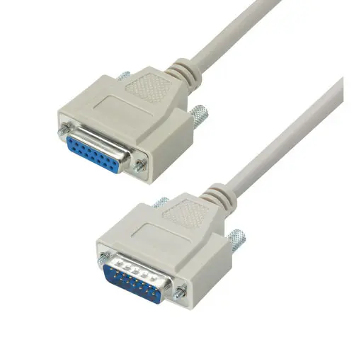 Produktfoto 1 von L-Com CRMN-FS01 Kabel assembliert / D-Sub, 15-polig Stecker / D-Sub, 15-polig Buchse Polyvinylchlorid, Hellgrau, RoHS,