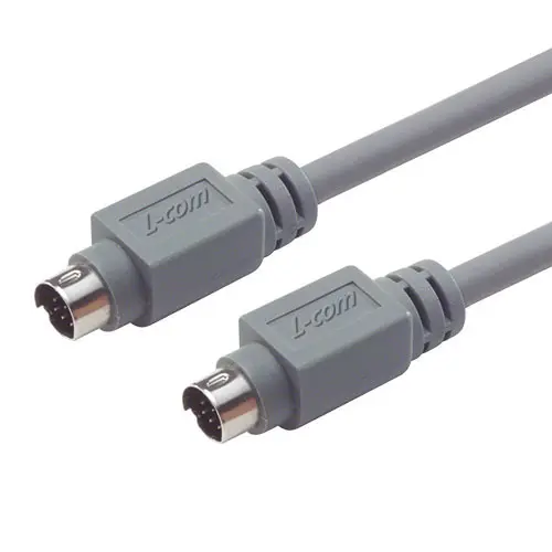 Produktfoto 1 von L-Com DIN Videokabel, DIN DIN, Stecker / Stecker Grau, L. 3 ft
