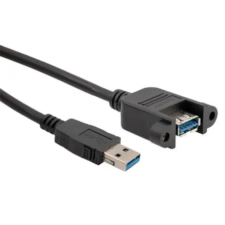 Produktfoto 1 von L-Com Stecker U3A00100 USB-Kabel, USB Buchse / USB 3.0, 500 mm USB 3.0 Schwarz
