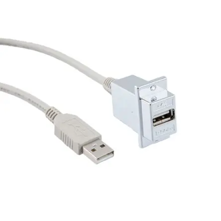 Produktfoto 1 von L-Com Stecker ECF504-120AA-S USB-Kabel, USB Typ A Stecker / USB Typ A, 120 Zoll USB 2.0 Hellgrau