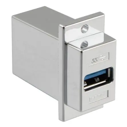Produktfoto 1 von L-Com, Gerade ECF504-3AB-S USB-Steckverbinder Buchse 1, Panel USB 3.0
