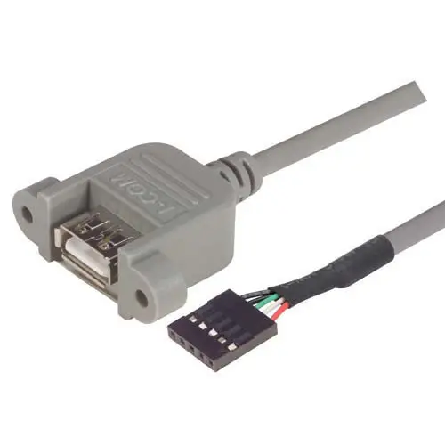 Produktfoto 1 von L-Com USB-Kabel, USB / USBA, 500mm USB 2.0