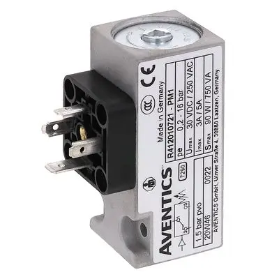 Produktfoto 1 von EMERSON – AVENTICS Drucksensor, 0.2 bar bis 16 bar 125 V dc, IP65 80 °C