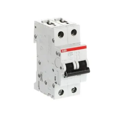 Produktfoto 1 von ABB S200M Miniaturüberlastschalter Typ K, Pol 2-polig 32A 400V ac, Abschaltvermögen 15 kA System Pro M Compact 125 V dc