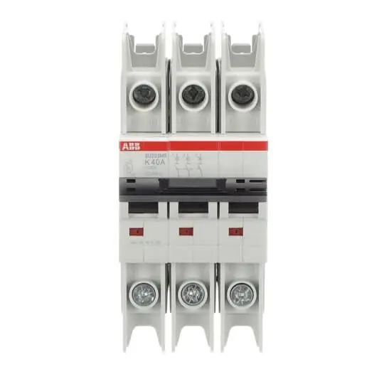 Produktfoto 1 von ABB SU200 MR Schutzschalter Typ K, Pol 3-polig 40 A 400 V ac, Abschaltvermögen 15 kA System Pro M Compact 125 V dc