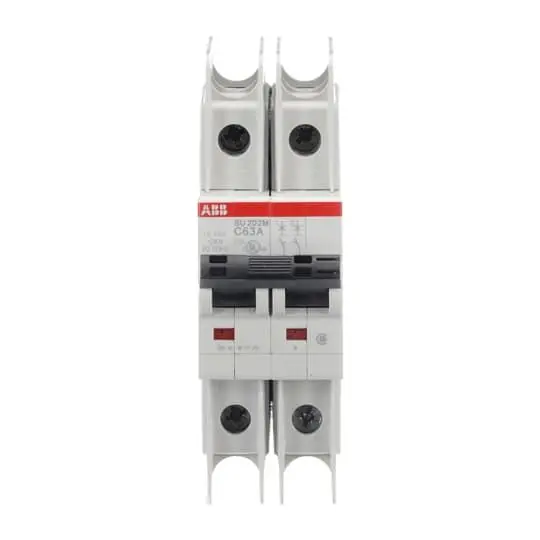 Produktfoto 1 von ABB SU200 M Miniaturüberlastschalter Typ C, Pol 2-polig 63 A 440 V ac, Abschaltvermögen 15 kA 96 V dc