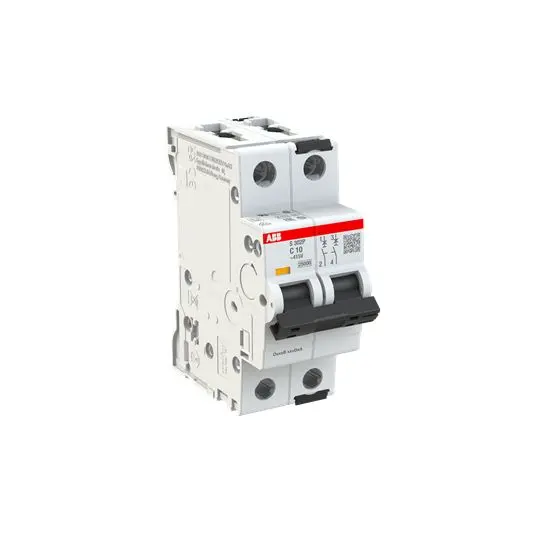 Produktfoto 1 von ABB S302 Miniaturüberlastschalter Typ C, Pol 2-polig 10 A 415 V ac, Abschaltvermögen 25 kA System Pro M Compact 125 V dc