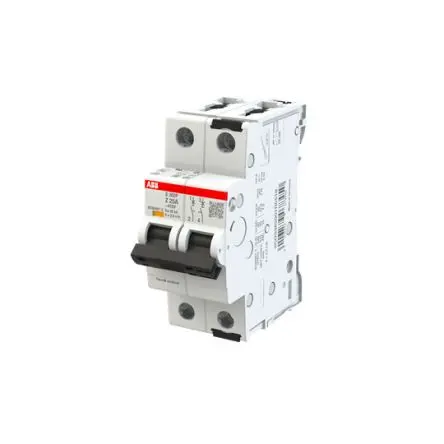 Produktfoto 1 von ABB S300P Miniaturüberlastschalter Typ Z, Pol 2-polig 25A 415V ac, Abschaltvermögen 25 kA System Pro M Compact 125 V dc