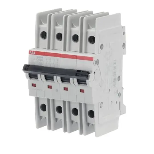 Produktfoto 1 von ABB SU200 M Miniaturüberlastschalter Typ C, Pol 4-polig 63 A 240 V ac, Abschaltvermögen 15 kA 400 V dc