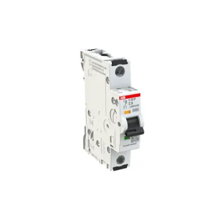 Produktfoto 1 von ABB S300P Miniaturüberlastschalter Typ C, Pol 1-polig 8A 240V ac, Abschaltvermögen 25 kA System Pro M Compact 72 V dc