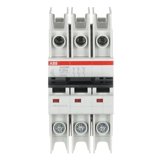 Produktfoto 1 von ABB SU200 MR Schutzschalter Typ K, Pol 3-polig 20 A 400 V ac, Abschaltvermögen 15 kA System Pro M Compact