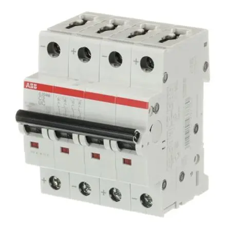 Produktfoto 1 von ABB S200 M UC Miniaturüberlastschalter Typ C, Pol 4-polig 2A 400V ac, Abschaltvermögen 15 kA System Pro M Compact 440 V