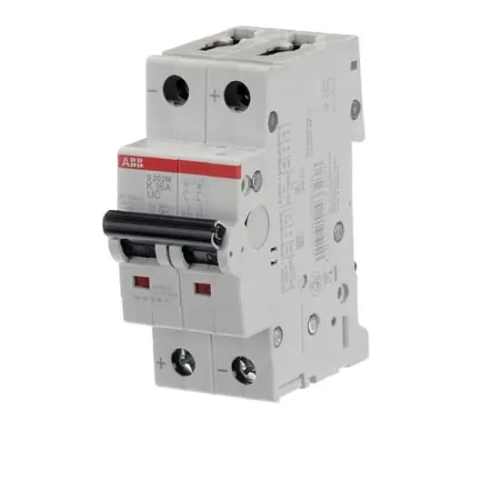 Produktfoto 1 von ABB S200 M UC Miniaturüberlastschalter Typ K, Pol 2-polig 16 A 400 V ac, Abschaltvermögen 10 kA System Pro M Compact 440
