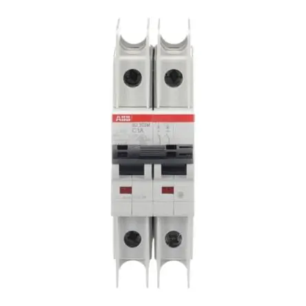 Produktfoto 1 von ABB SU200 M Miniaturüberlastschalter Typ C, Pol 2-polig 1A 440V ac, Abschaltvermögen 15 kA 96 V dc