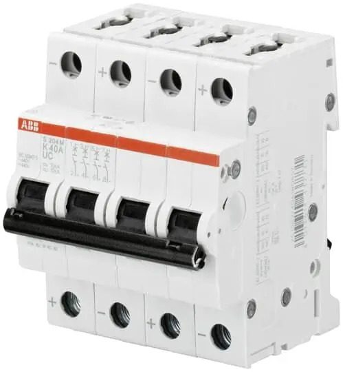 Produktfoto 1 von ABB S200 M UC Miniaturüberlastschalter Typ K, Pol 4-polig 60 A 400 V ac, Abschaltvermögen 10 kA System Pro M Compact 440