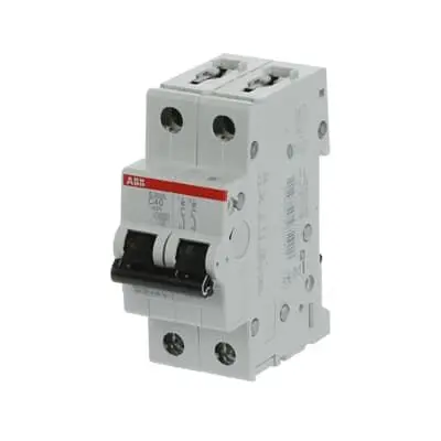 Produktfoto 1 von ABB S202L Miniaturüberlastschalter Typ C, Pol 2-polig 40A 400V ac, Abschaltvermögen 6 kA