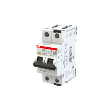 Produktfoto 1 von ABB S302 Miniaturüberlastschalter Typ K, Pol 2-polig 6A 415V ac, Abschaltvermögen 25 kA System Pro M Compact 125 V dc