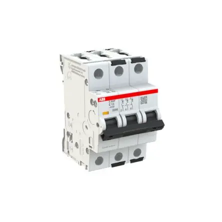 Produktfoto 1 von ABB S300P Miniaturüberlastschalter Typ C, Pol 3-polig 13A 415V ac, Abschaltvermögen 25 kA System Pro M Compact
