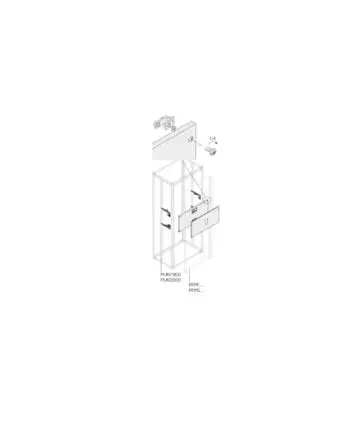 ABB Montagesatz Stahl, für Hauptverteilerschränke 300 mm 400 mm 400mm