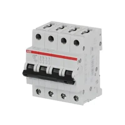 Produktfoto 1 von ABB S200M Miniaturüberlastschalter Typ C, Pol 4-polig 10 A 400 V ac, Abschaltvermögen 15 kA System Pro M Compact 125 V