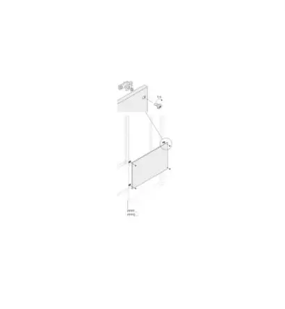 Produktfoto 1 von ABB PPFB Gehäuseplatte B. 400mm H. 450 mm 400 mm L. 400 mm Gebeiztes Stahlblech Hellgrau für PPFB4540