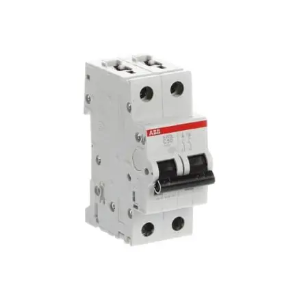 Produktfoto 1 von ABB S202L Miniaturüberlastschalter Typ C, Pol 2-polig 50A 400V ac, Abschaltvermögen 6 kA
