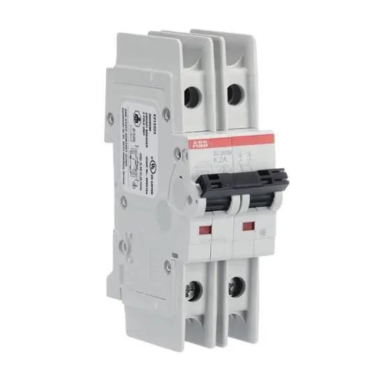 Produktfoto 1 von ABB SU200 M Miniaturüberlastschalter Typ K, Pol 2-polig 2 A 440 V ac, Abschaltvermögen 15 kA SU200 M 96 V dc