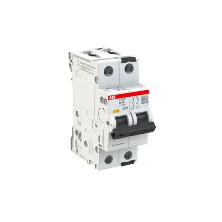 Produktfoto 1 von ABB S302 Miniaturüberlastschalter Typ B, Pol 2-polig 10A 415V ac, Abschaltvermögen 100 kA 125 V dc