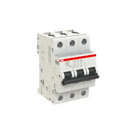 Produktfoto 1 von ABB S203L Miniaturüberlastschalter Typ D, Pol 3-polig 25A 400V ac, Abschaltvermögen 6 kA