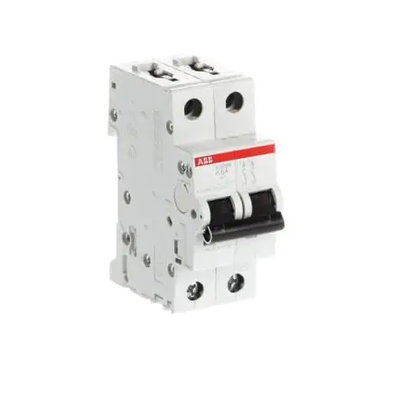 Produktfoto 1 von ABB S200M Miniaturüberlastschalter Typ K, Pol 2-polig 6A 400V ac, Abschaltvermögen 15 kA System Pro M Compact 125 V dc