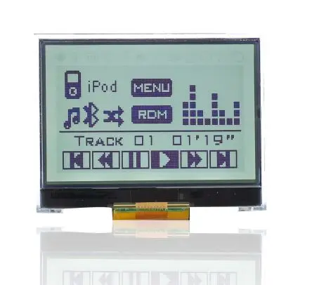 Midas MDCOG Monochrom LCD, Graphisch Transformator Schwarz 128 x 64 Punkte 128 x 64 Pixel, Hintergrund Weiß, Parallel