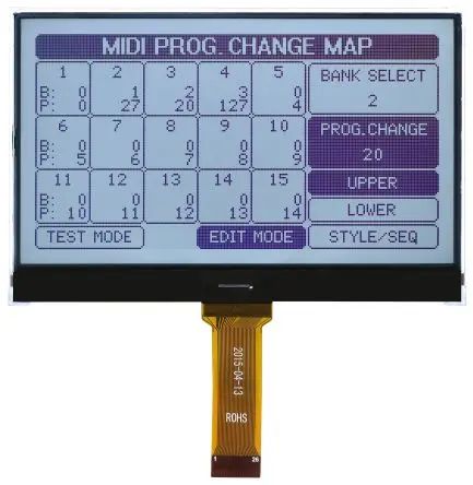 Produktfoto 1 von Midas MDCOG Monochrom LCD, Graphisch Transformator Schwarz 128 x 64 Punkte 240 x 128 Pixel, Hintergrund Weiß,