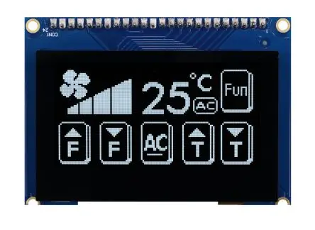 Produktfoto 1 von Midas 2.42 Zoll Weiß OLED-Display 128 x 64 Pixel, 55.01 x 27.49 / 2:1 Passiv-Matrix COB I2C, Parallel