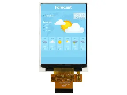 Produktfoto 1 von Midas Farb-LCD 3.2 Zoll Parallel/SPI, 240 x 320 pixel, 48.6 x 64.8 mm LED