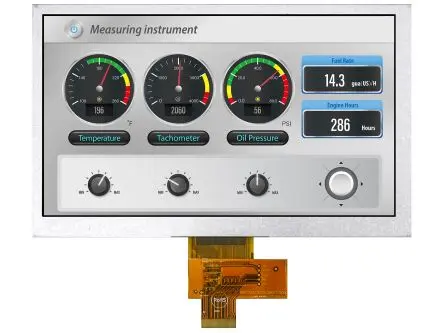 Produktfoto 1 von Midas Farb-LCD 7 Zoll MIPI, 1024 x 600 Pixel, 154.21 x 85.92 mm LED