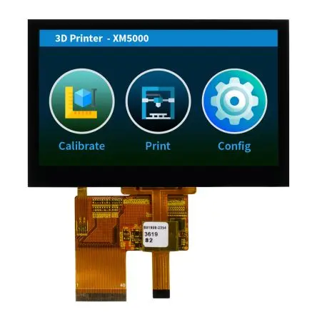 Produktfoto 1 von NEWHAVEN DISPLAY INTERNATIONAL TFT-LCD-Anzeige 4.3 Zoll SPI Touchscreen Kapazitiv, 800 x 480 Pixel, 96.10 x 54.8 mm LED