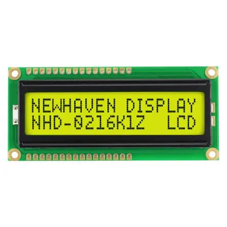 Produktfoto 1 von NEWHAVEN DISPLAY INTERNATIONAL NHD-0216K1Z Alphanumerische LCD-Anzeige, Alphanumerisch LCD Gelb, Grün 2 x 16,