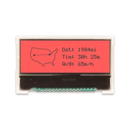 Produktfoto 1 von NEWHAVEN DISPLAY INTERNATIONAL NHD-C12832A1Z Grafik-LCD Anzeige, Graphisch LCD Rot 128 x 32 Pixel, Hintergrund Grau,