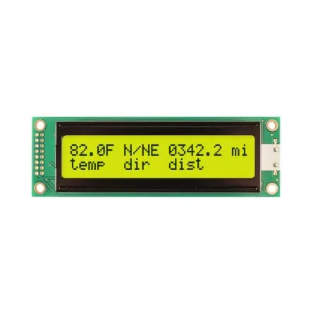 Produktfoto 1 von NEWHAVEN DISPLAY INTERNATIONAL NHD-0220DZ Alphanumerische LCD-Anzeige, Alphanumerisch LCD Grün, Gelb 2 x 20, Hintergrund