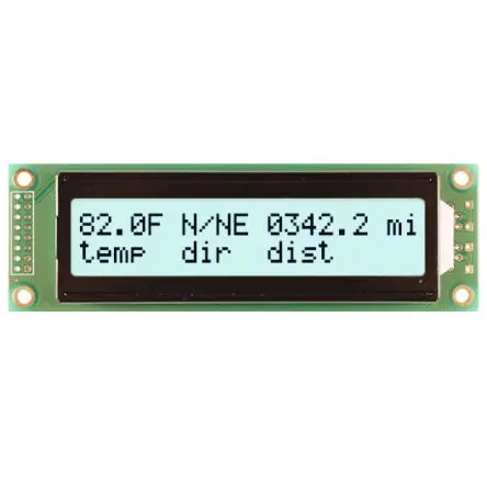 NEWHAVEN DISPLAY INTERNATIONAL NHD-0220DZ Alphanumerische LCD-Anzeige, Alphanumerisch LCD Weiß 2 x 20, Hintergrund Grau,