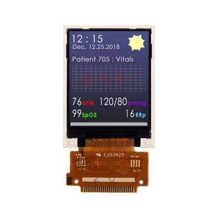 NEWHAVEN DISPLAY INTERNATIONAL LCD-Anzeigemodul 1.8 Zoll 8-Bit parallel, 128 x 160 pixel, 31.83 x 41.42 mm LED