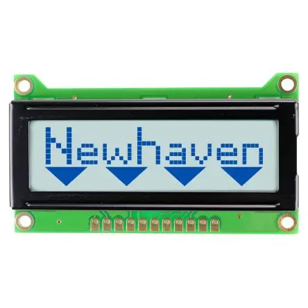 Produktfoto 1 von NEWHAVEN DISPLAY INTERNATIONAL NHD-0108HZ Alphanumerische LCD-Anzeige, Alphanumerisch LCD Weiß 1 Zeile mit 8 Zeichen,