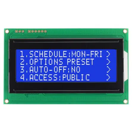 Produktfoto 1 von NEWHAVEN DISPLAY INTERNATIONAL NHD-0420D3Z Alphanumerische LCD-Anzeige, Alphanumerisch LCD Weiß 4 x 20, Hintergrund Blau