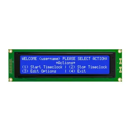 Produktfoto 1 von NEWHAVEN DISPLAY INTERNATIONAL NHD-0440WH Alphanumerische LCD-Anzeige, Alphanumerisch LCD Weiß 4 x 40, Hintergrund Blau,
