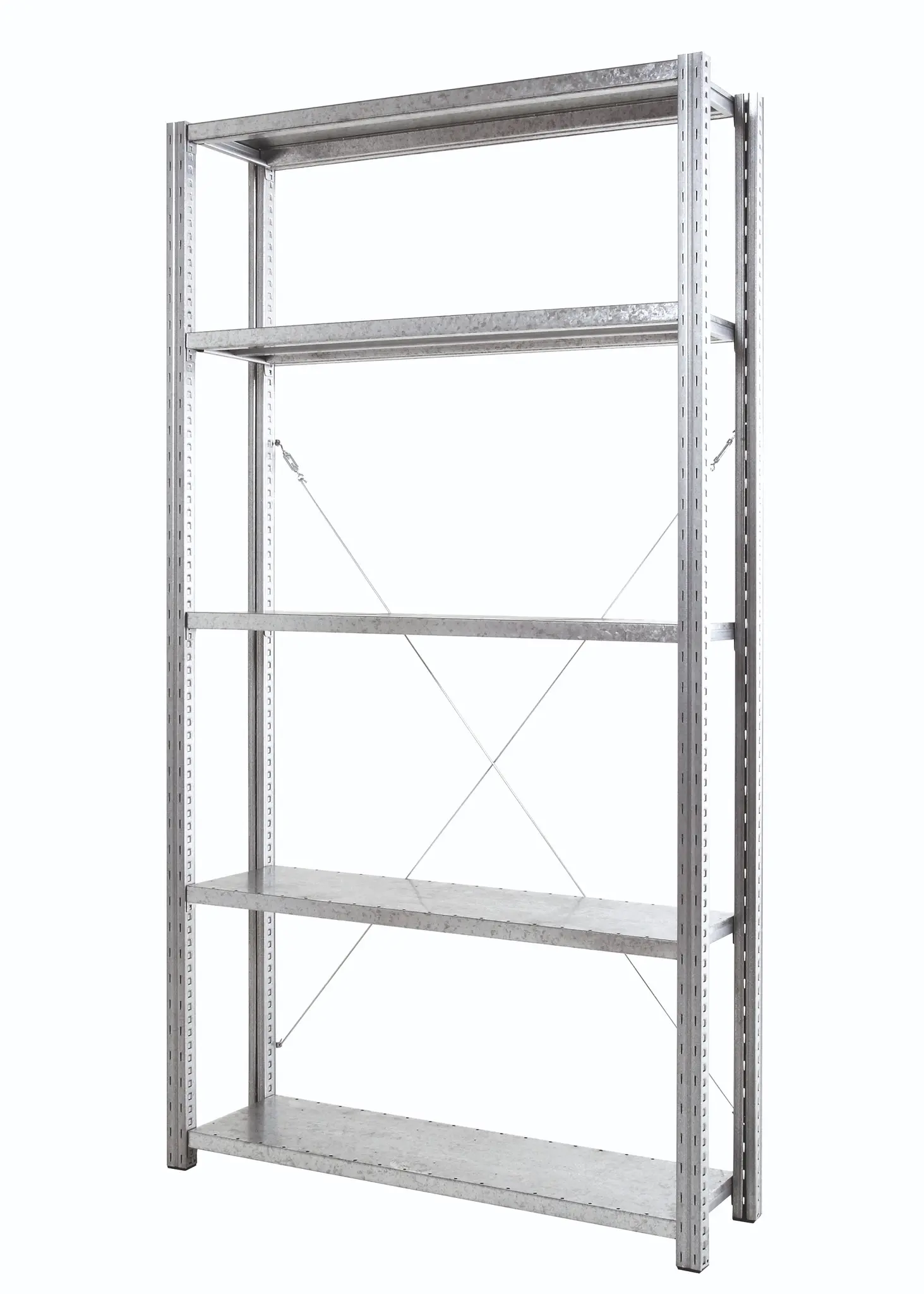 Manorga Regalsystem, 4 Regale, Stahlblech, verzinkt, Schwarz RAL 7040, 2000 mm x 1000 mm, 3000 kg Last