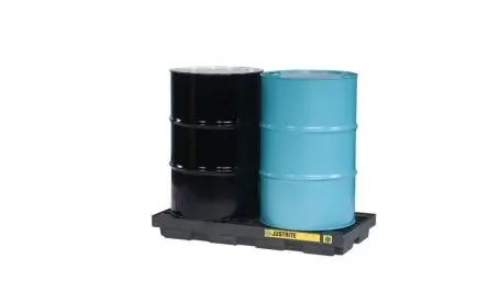 Produktfoto 1 von Justrite Auffang-Equipment aus Polyethylen Überlaufkontrolle, Auffangwannen für Fässer 91 L