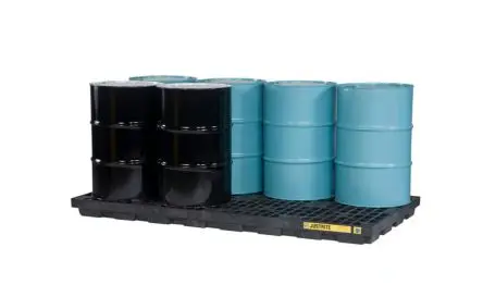 Produktfoto 1 von Justrite Auffang-Equipment aus Polyethylen Überlaufkontrolle, Auffangwannen für Fässer 371 L